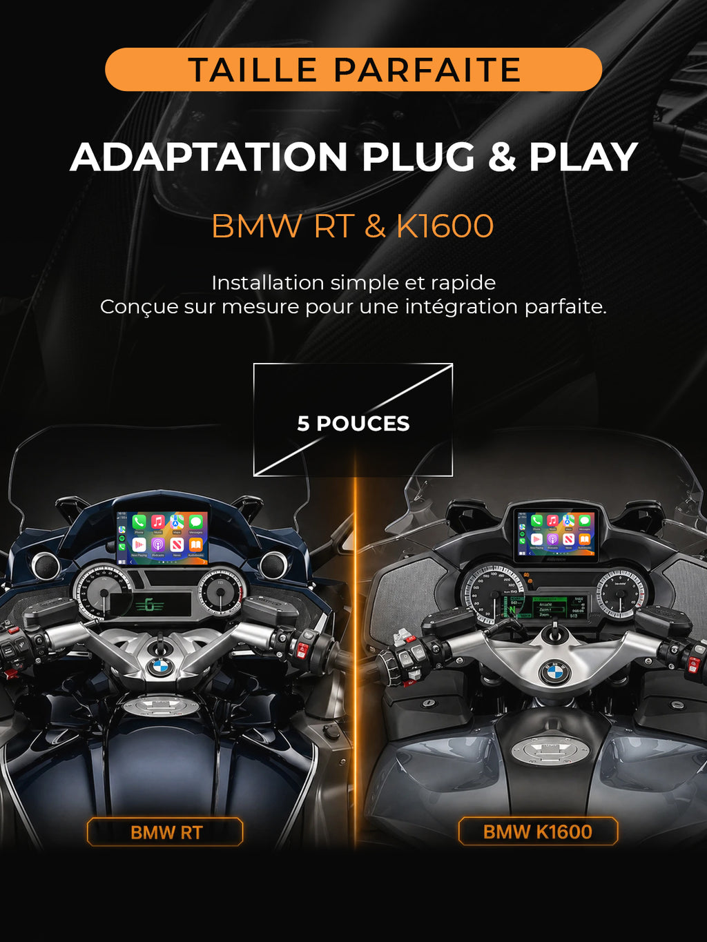 Kraft 5 RT/K16 – Intelligentes 5-Zoll-System für BMW Motorräder