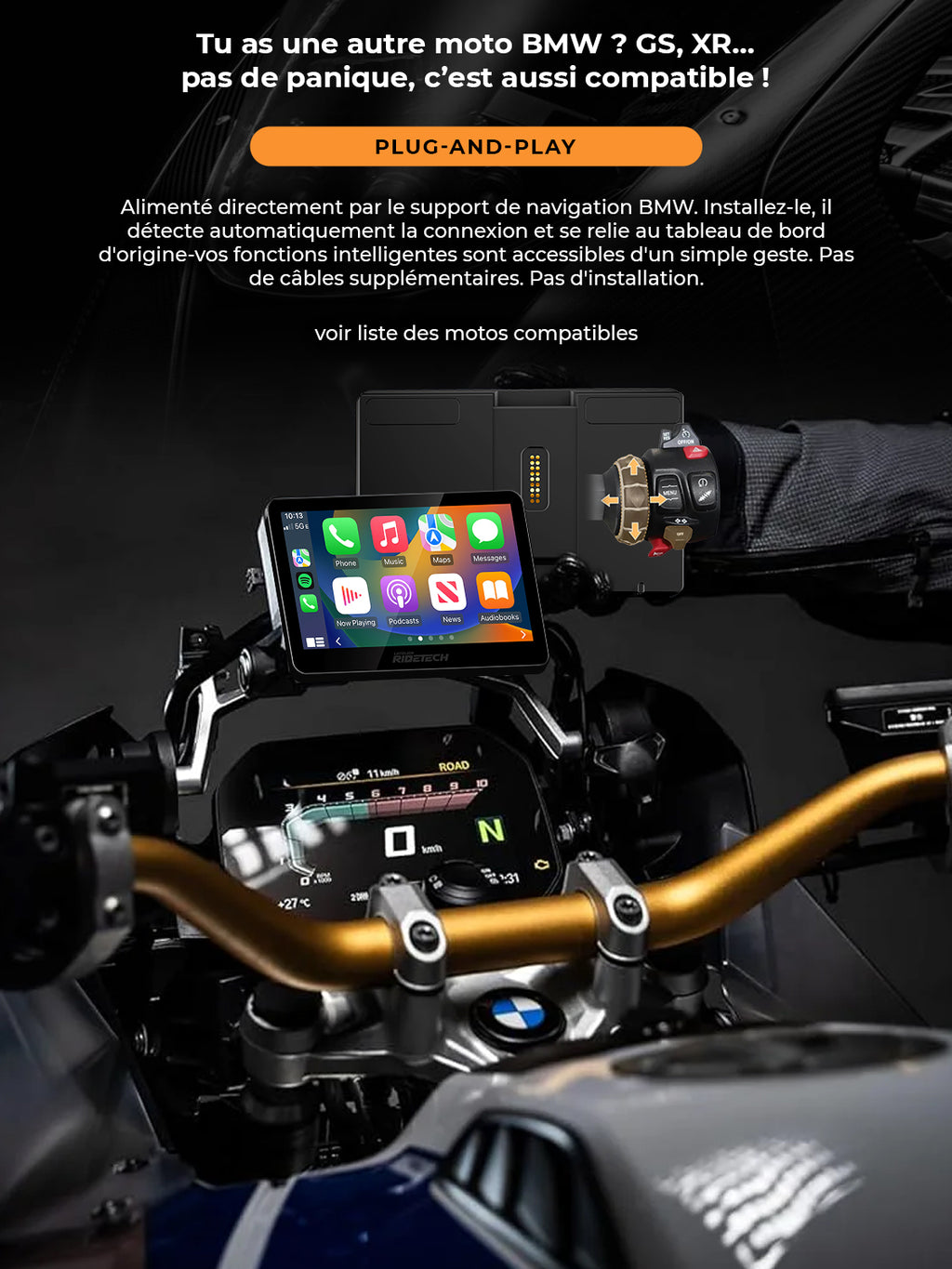 Kraft 5 RT/K16 – Intelligentes 5-Zoll-System für BMW Motorräder