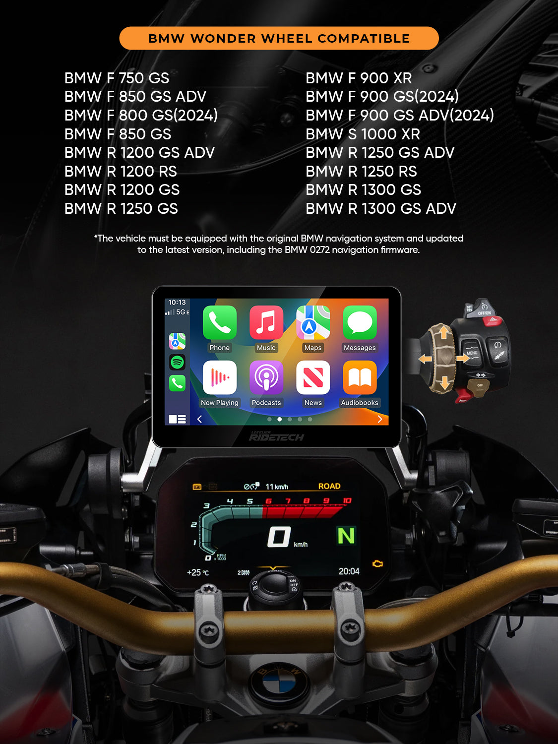 Kraft 5 RT/K16 – Intelligentes 5-Zoll-System für BMW Motorräder